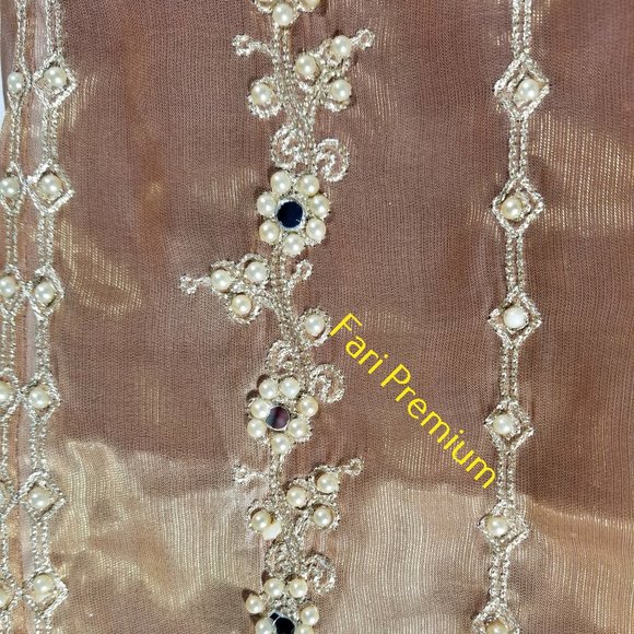 Pakistani Branded Fancy Embroidered Shaded Masuri 3-Piece Shalwar Kameez Orange - Picture 16 of 17